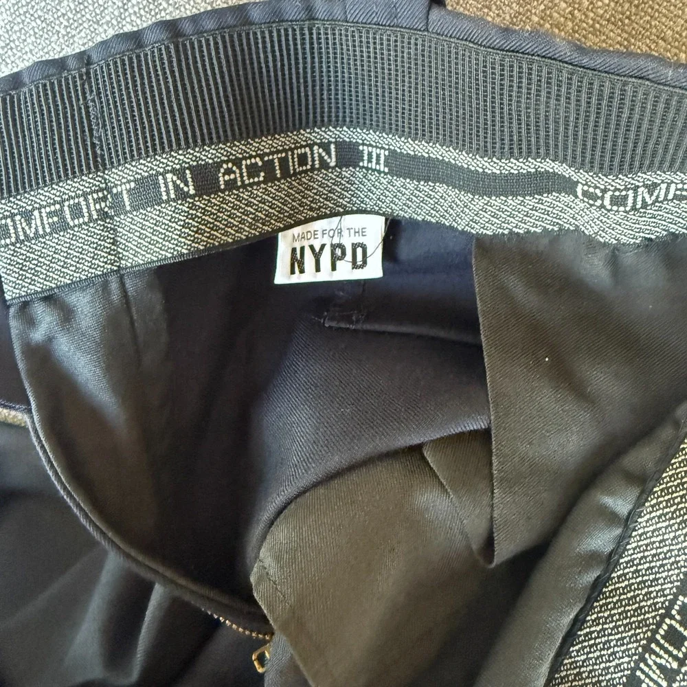 Martinique Made For The NYPD Police Uniform Pants Men 36 Navy Wool Blend Pleated